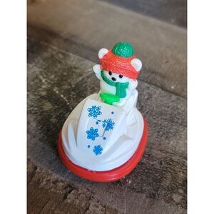 Xmas polar bear bumper car toy figure